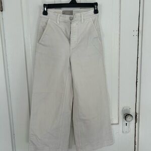 Everlane Off-White High-Rise Straight Leg Jeans